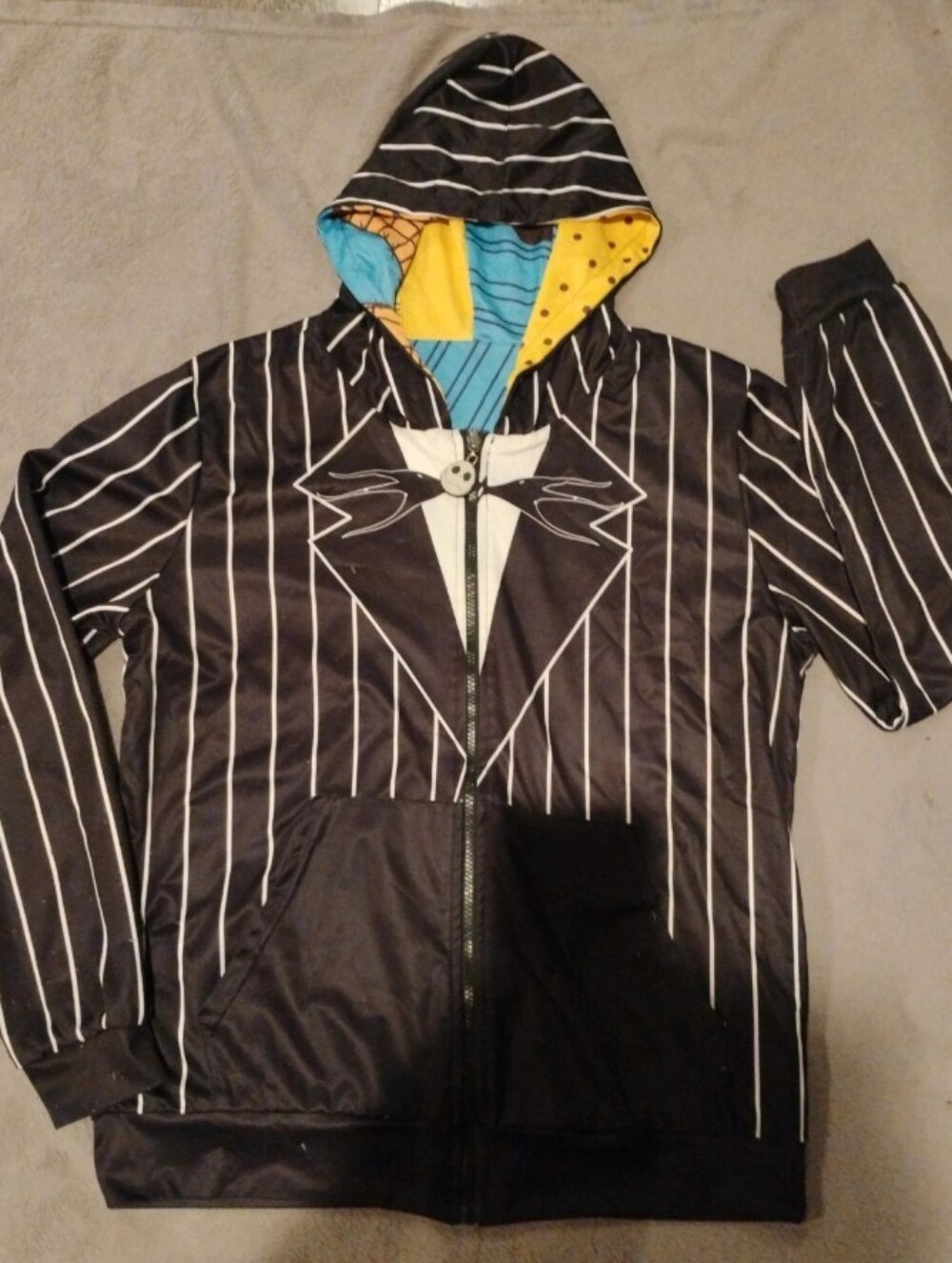 Disney The Nightmare Before Christmas Reversible Jack & Sally Cosplay Hoodie - M